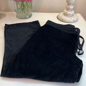 White Lily Sz XL Black Stretch Drawstring Pant
